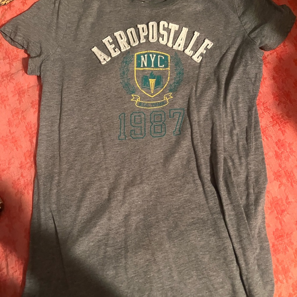 Aeropostale Charcoal Tee with NYC Emblem